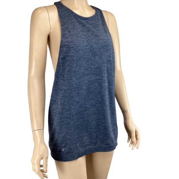 Athleta Top Size‎ Small Womens Racerback Blue Sleeveless Tank Athletic Stretch - Picture 3 of 6